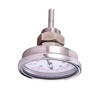 Akozon Termómetro para Ahumador de Barbacoa de Acero con Vidrio templado: Medidor de Temperatura Preciso para Asar, Ahumar y Hornear