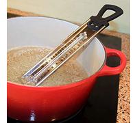 Akozon Termómetro para Colgar en la Cocina, de Doble Escala Fahrenheit Celsius, PVC Transparente, Montable en la Pared, Medidor de Temperatura Doméstico Fácil de Leer para Cocinar y Hacer Dulces