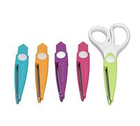 Akozon Tijeras Decorativas Niños - Tijeras Artesanales 5 en 1 con Cuchillas Recambiables - Seguras Escuela y Proyectos