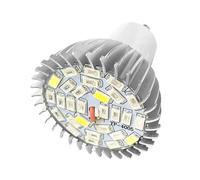 Akozon Tira de Luz Led de Crecimiento, Bombilla de Lámpara de Crecimiento para Flor Groeilamp E14 Plant 85V 265V E14 28W Full Spectrum Led Grow Light (GU10)