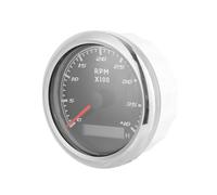 Akozon Título del Artículo 3 Tacómetro para Barcos de 3 Pulgadas Medidor de Tacómetro Marino con Contador de Horas LCD para Sistemas de 12 V y 24 V Palabras Clave Indicador Impermeable para