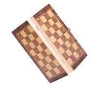 Akozon Título del Artículo Juego de Ajedrez de Madera Portátil 3 en 1, Tablero Plegable para Actividades Familiares y de Fiesta, Juego de Palabras Clave de 34x34 Cm, Características del de Viaje,