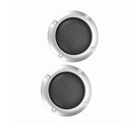 Akozon Tlexd07452 01 Cubierta de Malla de Acero Decorativa de 2 Pulgadas para Altavoces de Coche Protectora contra Roturas en Elegante Acabado Negro (SILVER)