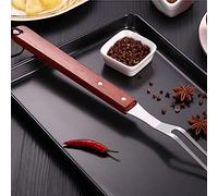 Akozon Tornilla de Carne de Acero Inoxidable con de Madera - Horquilla de Barbacoa de 15.16 Pulgadas para una Fácil Parrilla y Preparación de Alimentos (#1)