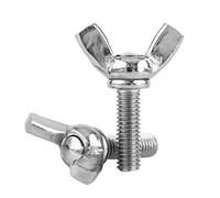 Akozon Tornillo de Mariposa de Acero Tuerca Mariposa DIN316 M6 de Acero Inoxidable 304 con Tornillos de Mano (6 x 16 mm)