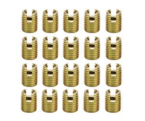 Akozon Tornillo Inserto Inserciones de Rosca Autorroscantes, 20Pcs 302 Tornillo de acero al carbono Reparación de accesorios(Inner M12*1.75 Outer M16*1.5)