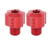 Akozon Tornillos de Adaptador Espejo de 2 Piezas de 2 Piezas Enchufes de Aleación de Aluminio CNC de 10 Mm para Piezas de Repuesto de Espejo Retrovisor (rojo)
