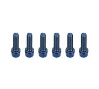 Akozon Tornillos de Vástago M5x18 Mm Aleación de Aluminio Tornillos de Vástago de Manillar de Bicicleta Accesorio para Bicicleta de Montaña - Juego de Fijación Estable Profesional de 6 (BLUE)