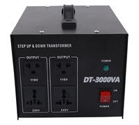 Akozon Transformador de Potencia Bobina de Cobre Rojo 3000W Convertidor de Voltaje Portátil de Servicio Pesado: Transformador de Voltaje de Impulso y Multifuncional para Uso de Hogar y La Tory
