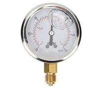 Akozon TSPGGZ60Z41BAR 1/4BSP Y60 Axial Relleno de Aceite de Alerta de Alerta - Herramienta de Medición de Presión de Acero Inoxidable para Agua, Aceite, Aire y Gas