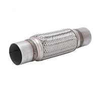 Akozon Tubo flexible de escape de 2,5 x 12 pulgadas Acoplamiento de tubo flexible de escape tejido para coche Tubo de escape trenzado Tubo de junta flexible corrugado de acero inoxidable para cam