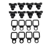 Akozon Tuerca Roscada de Doble Orejeta en L con Gancho de Anclaje para Camión, Remolque, RV, ATV