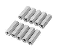 Akozon Tuercas Separador 10 piezas Tuerca de varilla larga Tuerca hexagonal hexagonal Tuerca sujetadores roscados(M6*30)