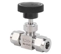 Akozon Válvula de Aguja de Alta Presión Agua Gas Líquido - Válvula de Acero Inoxidable 304 Control de 2 Vías, Industrial y Científico/Hidráulica, Neumática y Plomería/Accesorios / / Aguja (Ф3/8)