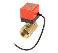Akozon Válvula de bola motorizada, 1 pieza DC 12 V G1-1/2 "DN40 Válvula de bola de actuador motorizado de latón de 2 vías para aire acondicionado