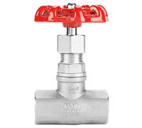 Akozon Válvula de globo DN15 Válvula de compuerta de acero inoxidable BSPP Válvula de compuerta de agua DN15 G1/2 Válvula de esclusa giratoria para agua, aceite, gas