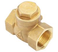 Akozon Válvula de Retención Oscilante Unidireccional de Latón Duradero DN15 - Diseño con Rosca Hembra para una Prevención Confiable del Reflujo en Sistemas de Plomería (DN20)