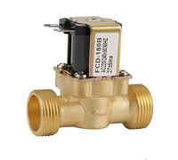 Akozon Válvula de Solenoide AC 220/240 V G3 / 4 N/C FCD-180B Válvula Solenoide de Entrada Normalmente Cerrada Entrada de agua de 2 vías Válvula de Solenoide Eléctrica Latón