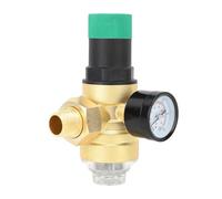Akozon Válvula Reguladora de Presión de Agua de Latón de Alto Rendimiento con Calibre G1/2 DN15 Reductor de Presión de Agua y Menos Filtro de Malla de Acero