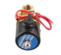 Akozon Válvula Solenoide Eléctrica 220V DN15 1/2" para Agua, Aceite, Aire y Gas - Válvula Electromagnética Normalmente Cerrada con Indicador de Dirección de Flujo