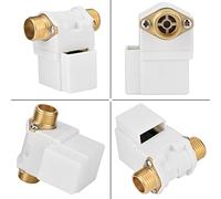 Akozon Válvula Solenoide Eléctrica de Energía Solar DC 12V G1/2" - N/C Normalmente Cerrada para Sistemas de Suministro de Agua