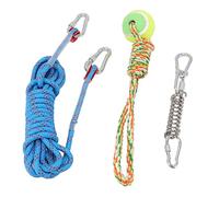 Akozon Varilla de Primavera, Juguetes para Perros para Perros Grandes Medianos de 16,4 Pies Spring Interactive Colgando Bungee