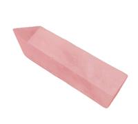 Akozon Varita Hexagonal de Cristal de Fluorita Rosa para Decoración y Bienestar del Hogar - Piedra Curativa Decorativa de 6-7 Cm (Cuarzo rosa 6-7cm)