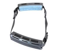 Akozon Ventilador de Cintura Portátil Ajustable con 3 Ajustes de Velocidad y Compresa de Hielo para Deportes Al Aire Libre-ventilador de Cinturón de Refrigeración Manos Libres Eficiente (gris oscuro)