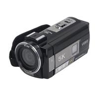 Akozon Videocámara Digital 5K 56MP con IR, Antivibración, Zoom 18X, Cubierta de Luz de Relleno Viajes, Grabación W