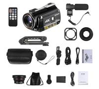 Akozon Videocámara Digital con Zoom de 30 MP y 30 Aumentos, Pantalla Táctil LCD IPS de 3,0 Pulgadas con Lente Gran Angular para Actividades Al Aire Libre