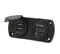 Akozon Voltaje Rápido para Automóvil Salida USB Dual 12-24 V 2.1 A Motocicletas Barcos