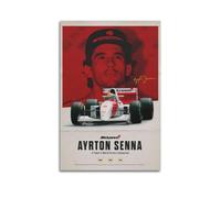 AKRHARWB Ayrton Senna - Póster de pared para habitación, vintage, elegante, pintura decorativa para sala de estar, dormitorio, póster estético, 50 x 75 cm, estilo sin marco