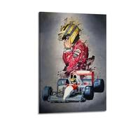 AKRHARWB Ayrton Senna - Póster de pared para habitación, vintage, elegante, pintura decorativa para sala de estar, dormitorio, póster estético, 30 x 45 cm, estilo marco