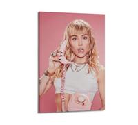 AKRHARWB Miley Cyrus - Póster decorativo para pared, diseño vintage, elegante, para sala de estar, dormitorio, póster estético de 60 x 90 cm, estilo marco