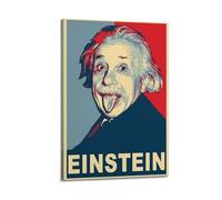 AKRHARWB Póster de Albert Einstein para pared, diseño vintage, elegante, pintura decorativa para sala de estar, dormitorio, póster estético, 40 x 60 cm, estilo marco