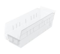 Akro-Mils 30120SCLAR - 12 pulgadas por 4 pulgadas por caja bin plataforma de anidación de plástico transparente de 4 pulgadas, 24-pack