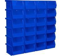 Akro-Mils 30210 5-Inch by 4-Inch by 3-Inch Plastic Storage Stacking Hanging Akro Bin, Berry, 24-Pack