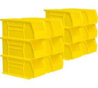 Akro-mils 30230 27,9 cm por 12,7 cm por 12,7 cm de plástico apilables para colgar Akro papelera, Berry, 12 unidades, 30230