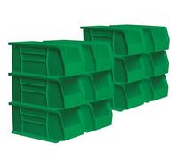 Akro-Mils 30230GREEN - 30.230 apilamiento de plástico colgando bin akro, 11 pulgadas por 5 pulgadas por 5 pulgadas, verde, caso de 12