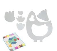 Akryl Quilt Plantillas | Juego de plantillas para colchas con diseño de gallinas, herramientas de plantilla, accesorios para proyectos, manteles individuales, decoración de pared, principiante