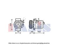 AKS DASIS Compresor Acondicionado para Chevrolet Captiva C100 C140 Opel Antara