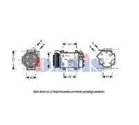 AKS DASIS Compresor Acondicionado para Renault Clio II BB _ CB _ Kangoo KC0/1_
