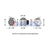 AKS DASIS Compresor Aire Acondicionado Apto para Porsche 911 Cabriolet 964