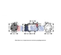 AKS DASIS Compresor Aire Acondicionado para Ford Focus II Familiar Volvo V50 S40