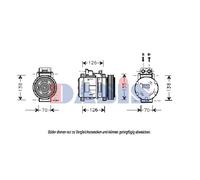 AKS DASIS Compresor Aire Acondicionado Para Mercedes-Benz SL R129 S-Clase W140