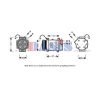 AKS DASIS Compresor Aire Acondicionado para Peugeot 206Cc 807 Citroën Xsara