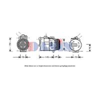 AKS DASIS Compresor De Aire Acondicionado Para BMW 3er Touring E46 5er E39