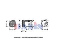 AKS DASIS Compresor De Aire Acondicionado Para Peugeot 406 Break 8E/F 8B