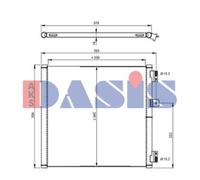AKS DASIS Condensador Acondicionado Con Secadora para Porsche 911 991 Nissan