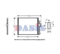 AKS DASIS Condensador Aire Acondicionado para BMW 5er E39 (052230N)